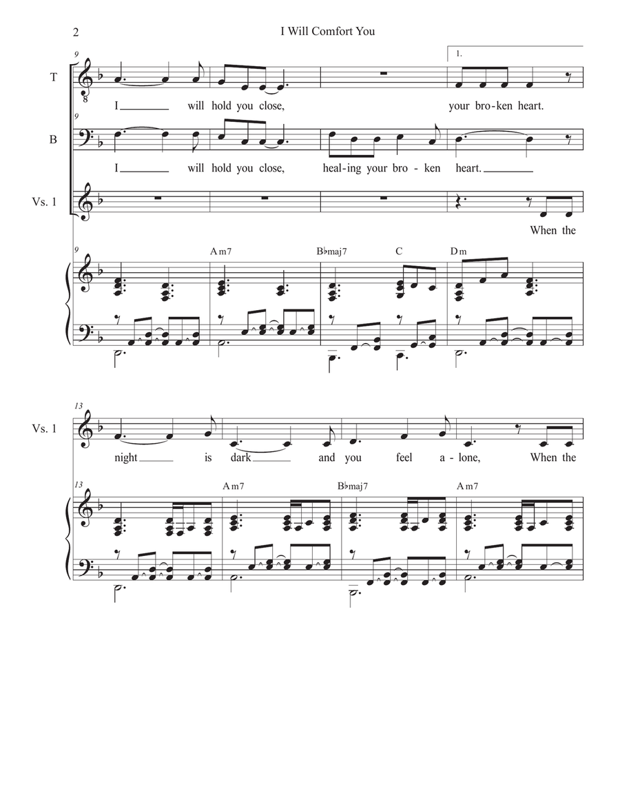 I Will Comfort You (2-part choir - (TB) TB scores gallery preview page 2