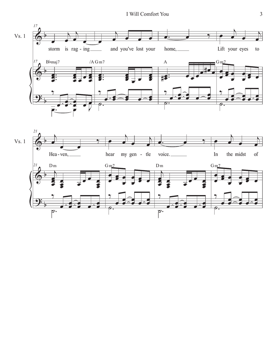 I Will Comfort You (2-part choir - (Soprano and Tenor) 2-Part scores gallery preview page 3