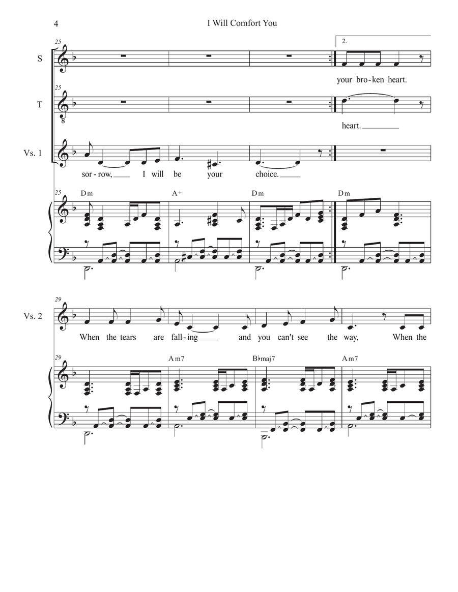 I Will Comfort You (2-part choir - (Soprano and Tenor) 2-Part scores gallery preview page 4