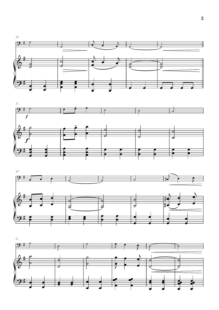 Elgar • Pomp and Circumstance | trombone sheet music w/ piano accompaniment Piano scores gallery preview page 3