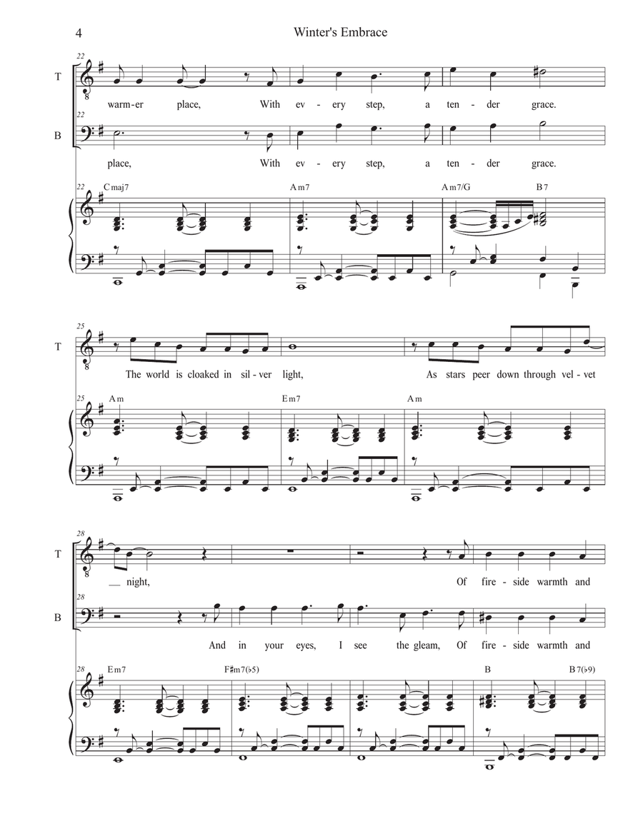 Winter's Embrace (2-part choir - (TB) TB scores gallery preview page 4