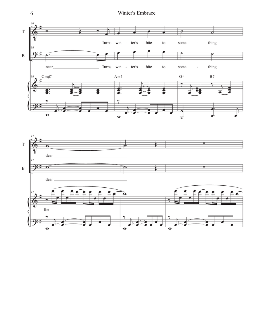 Winter's Embrace (2-part choir - (TB) TB scores gallery preview page 6
