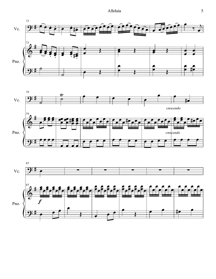 Alleluia Piano scores gallery preview page 5