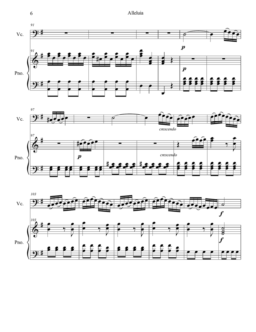 Alleluia Piano scores gallery preview page 6