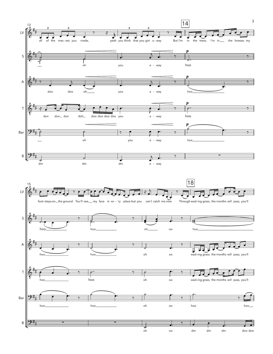 Can't Catch Me Now Can't Catch Me Now Divisi scores gallery preview page 3