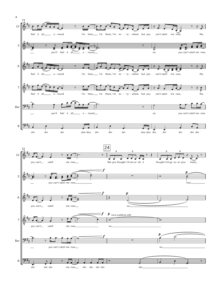 Can't Catch Me Now Can't Catch Me Now Divisi scores gallery preview page 4