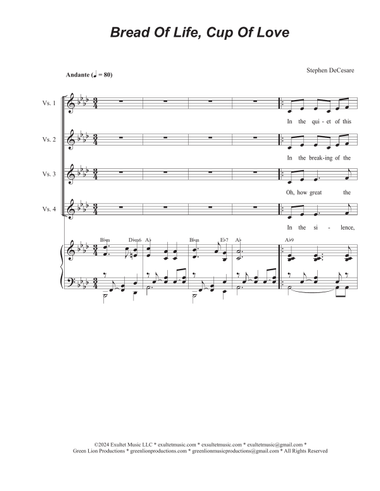 Bread Of Life, Cup Of Love (2-part choir - (Soprano and Tenor)