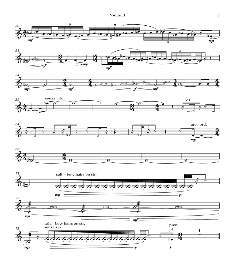 Rituals - Violin 2 Rituals - Violin 2 String Quartet scores gallery preview page 3