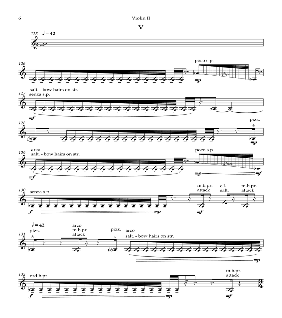 Rituals - Violin 2 Rituals - Violin 2 String Quartet scores gallery preview page 6