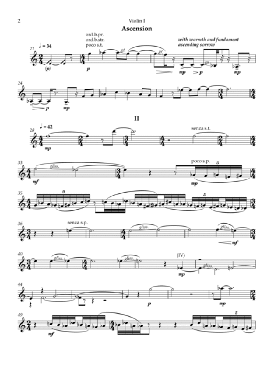 Rituals - Violin 1 Rituals - Violin 1 String Quartet scores gallery preview page 2