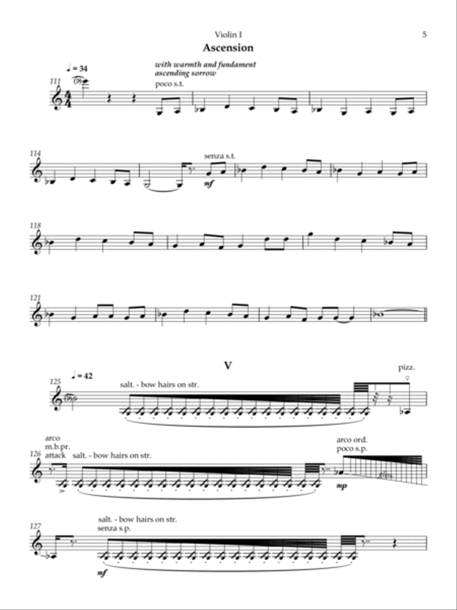 Rituals - Violin 1 Rituals - Violin 1 String Quartet scores gallery preview page 5
