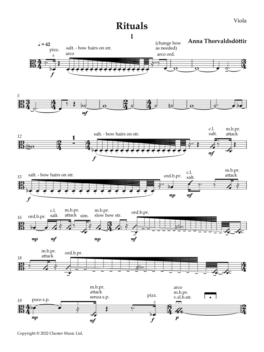 Rituals - Viola Rituals - Viola String Quartet scores gallery preview page 1