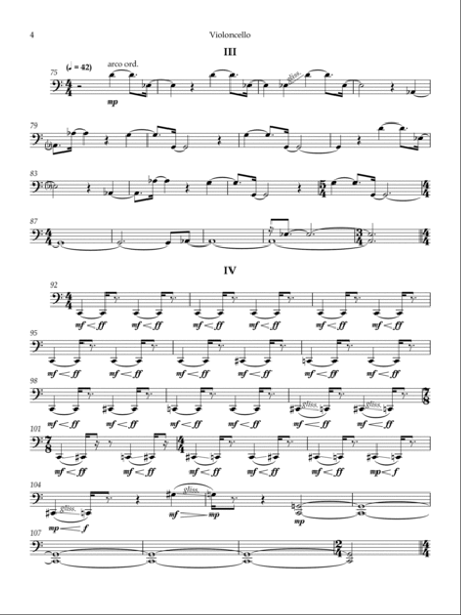 Rituals - Violoncello Rituals - Violoncello String Quartet scores gallery preview page 4