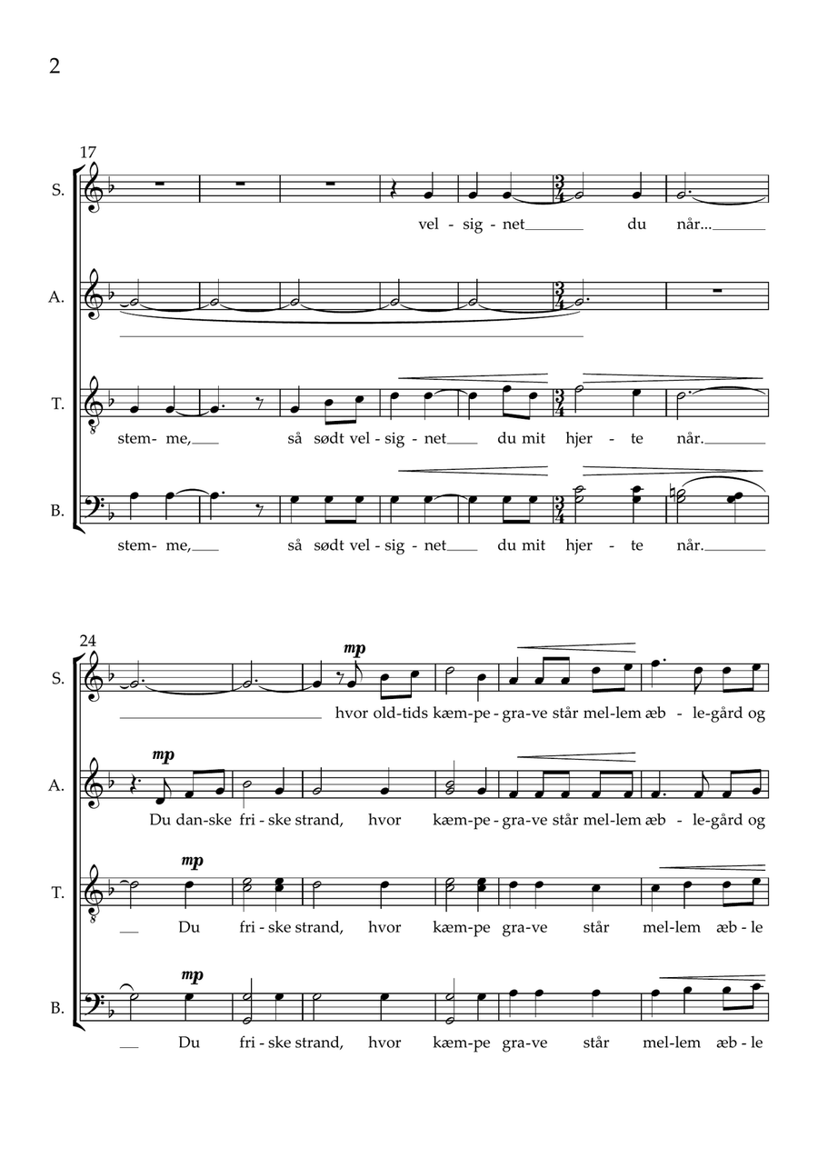 I DANMARK ER JEG FØDT I DANMARK ER JEG FØDT 4-Part scores gallery preview page 2