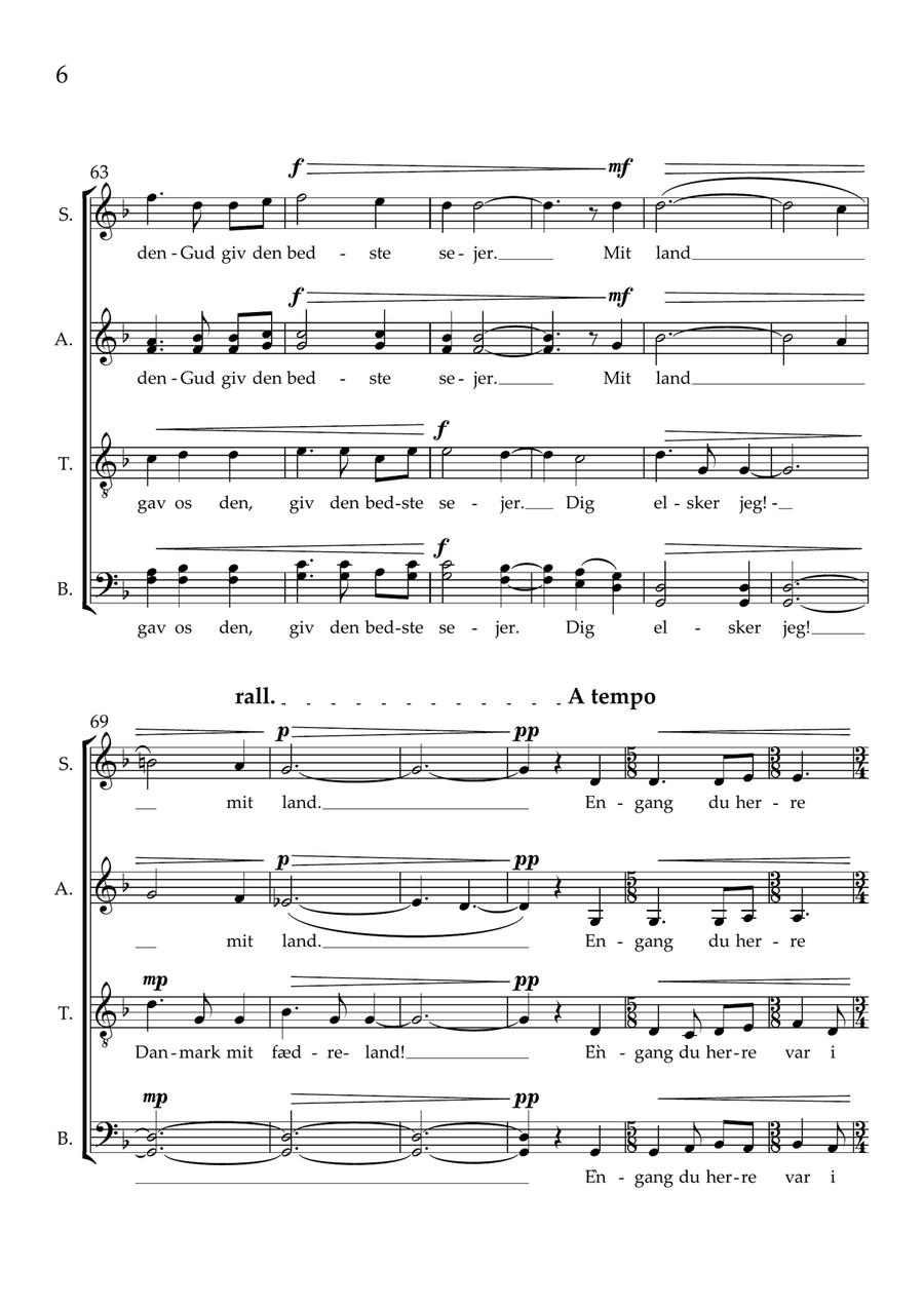 I DANMARK ER JEG FØDT I DANMARK ER JEG FØDT 4-Part scores gallery preview page 6