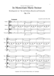 In Memoriam Marie Steiner Op. 176 - Full Score