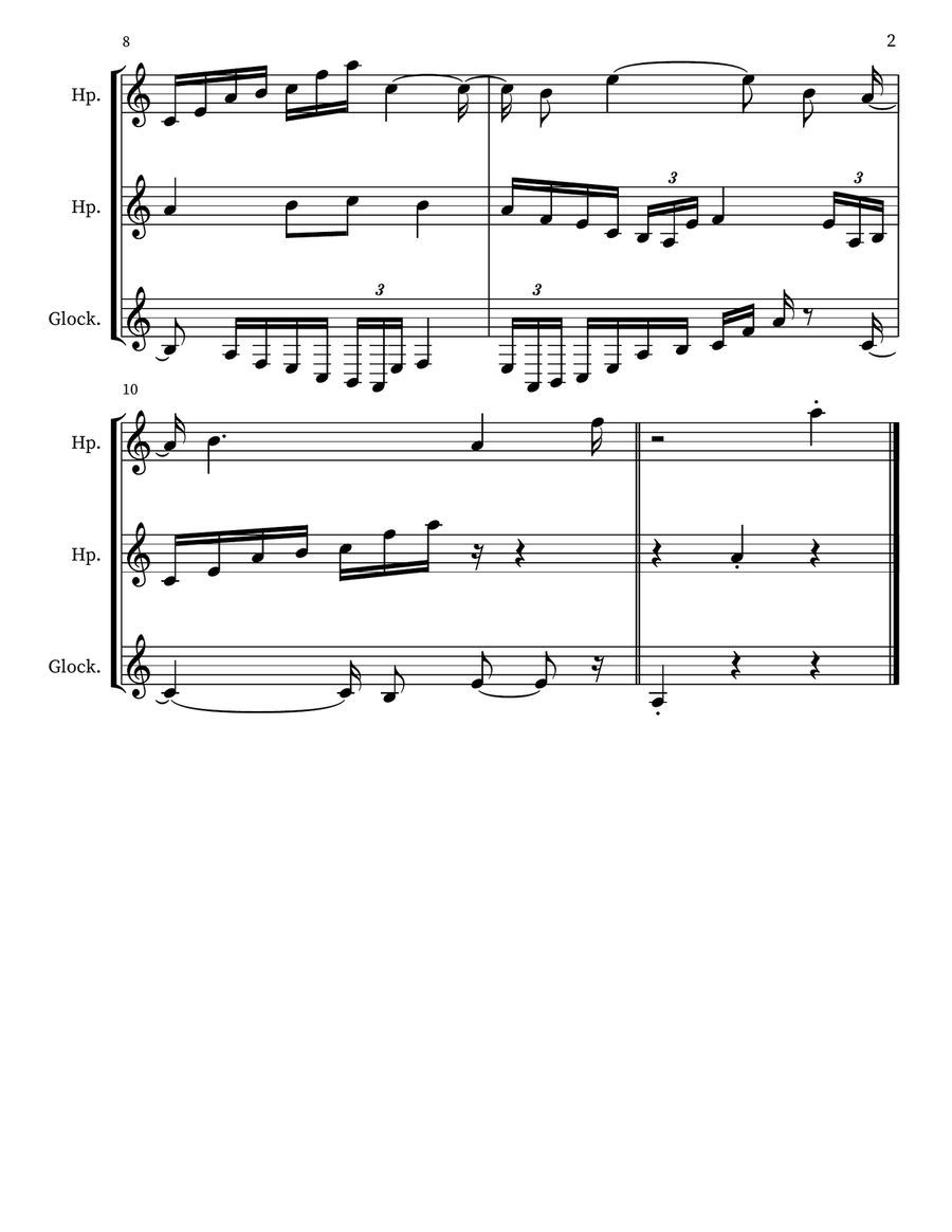 A 53 for harps, glockenspiel Glockenspiel scores gallery preview page 2