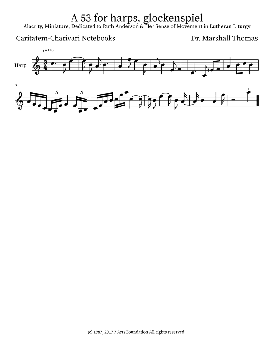 A 53 for harps, glockenspiel Glockenspiel scores gallery preview page 3