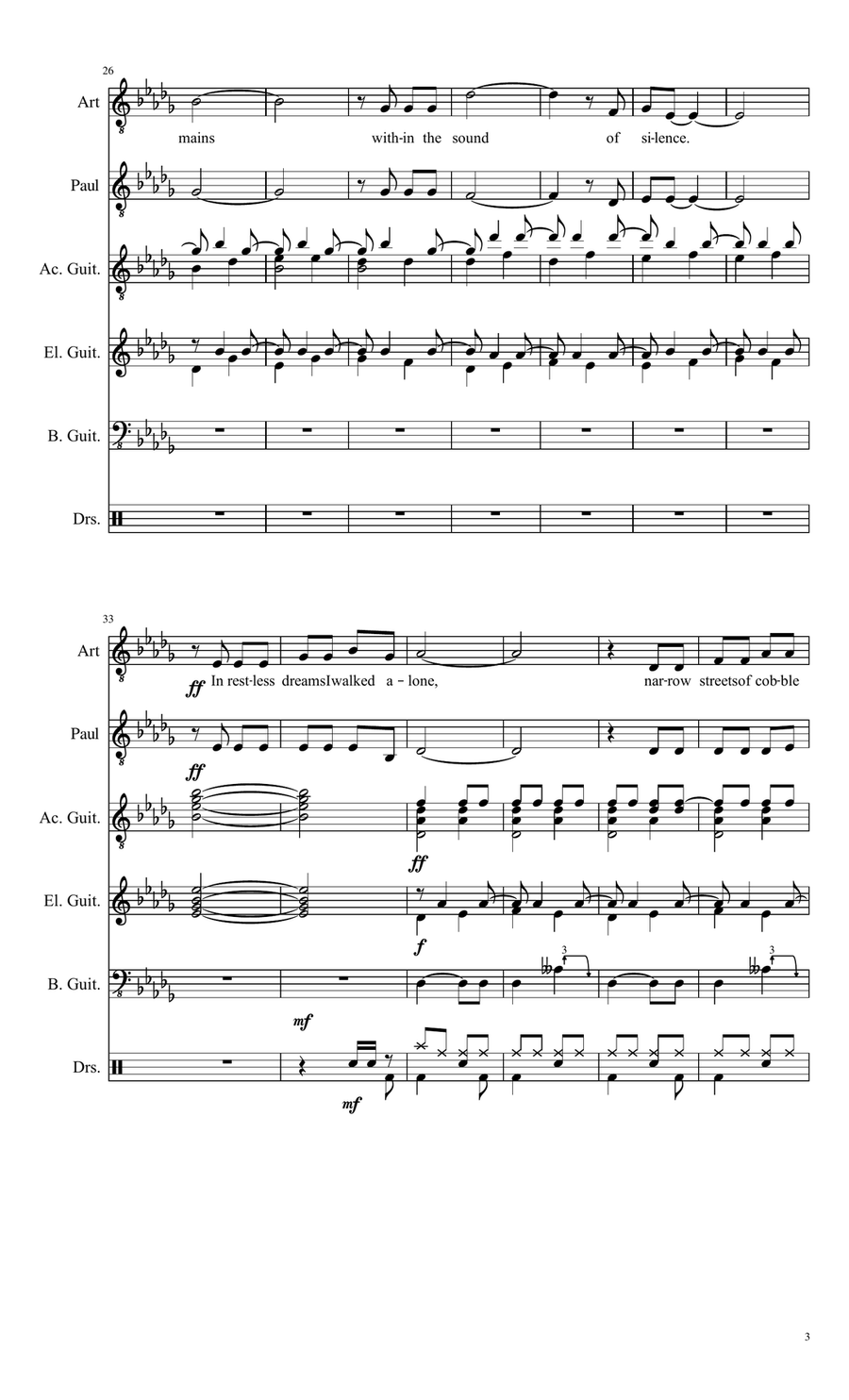 The Sound Of Silence The Sound Of Silence 2-Part scores gallery preview page 3