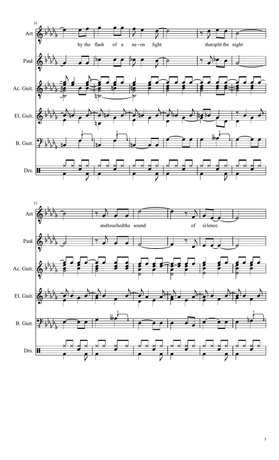 The Sound Of Silence The Sound Of Silence 2-Part scores gallery preview page 5