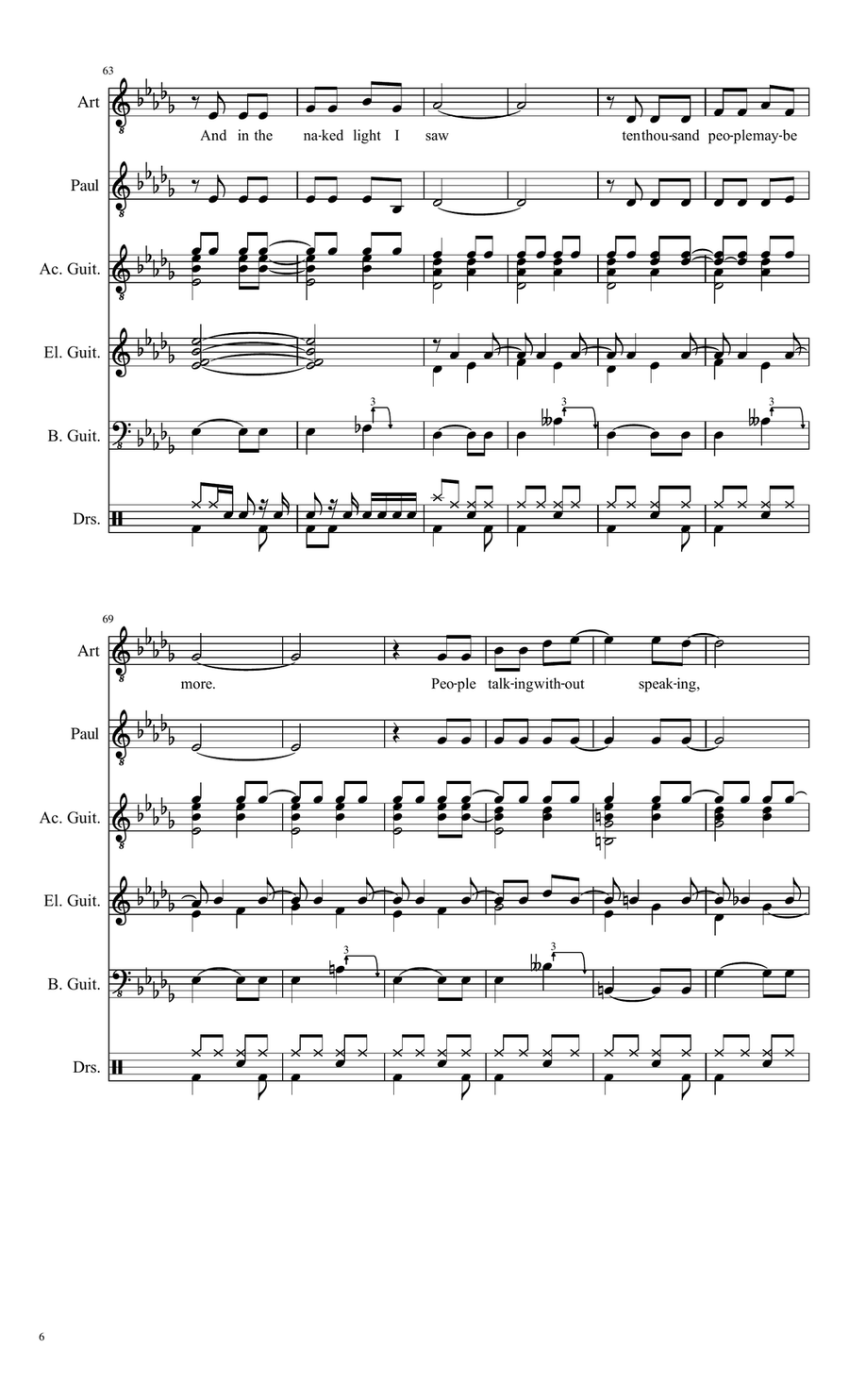 The Sound Of Silence The Sound Of Silence 2-Part scores gallery preview page 6