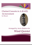 Mozart Clarinet Concerto in A (K.622) 1st movement - wind quintet mini preview