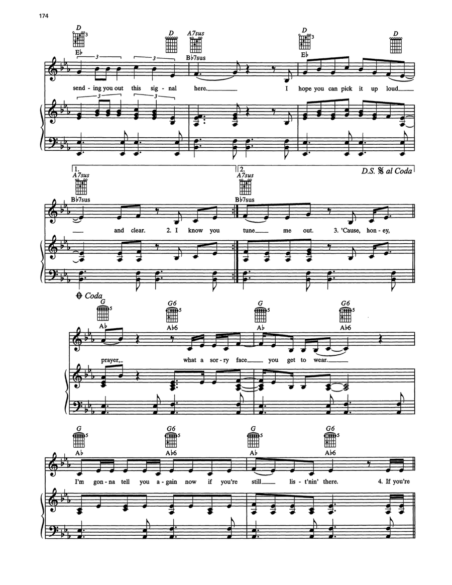 You Turn Me On, I'm A Radio Piano, Vocal, Guitar scores gallery preview page 3