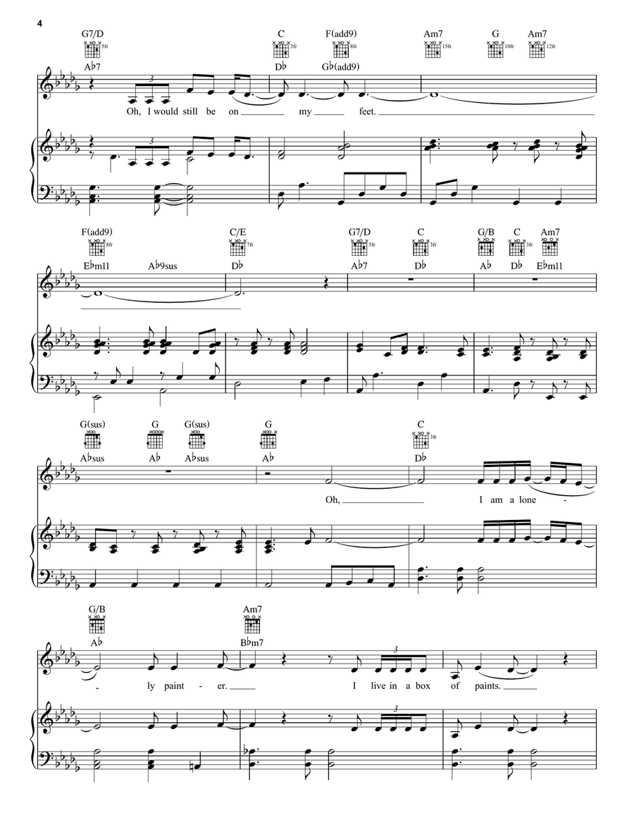 A Case Of You A Case Of You Piano, Vocal, Guitar scores gallery preview page 4