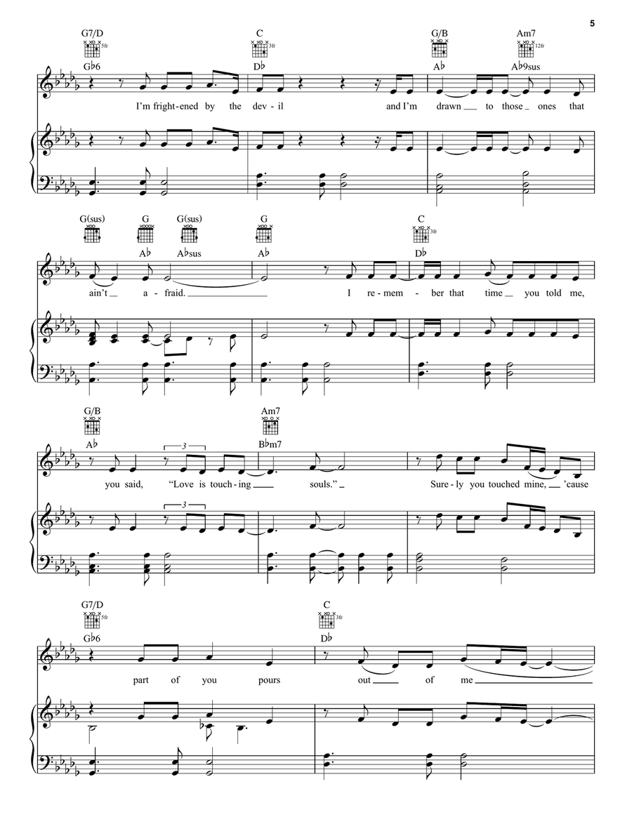 A Case Of You A Case Of You Piano, Vocal, Guitar scores gallery preview page 5