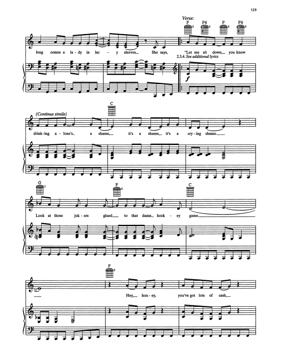Raised On Robbery Raised On Robbery Piano, Vocal, Guitar scores gallery preview page 2