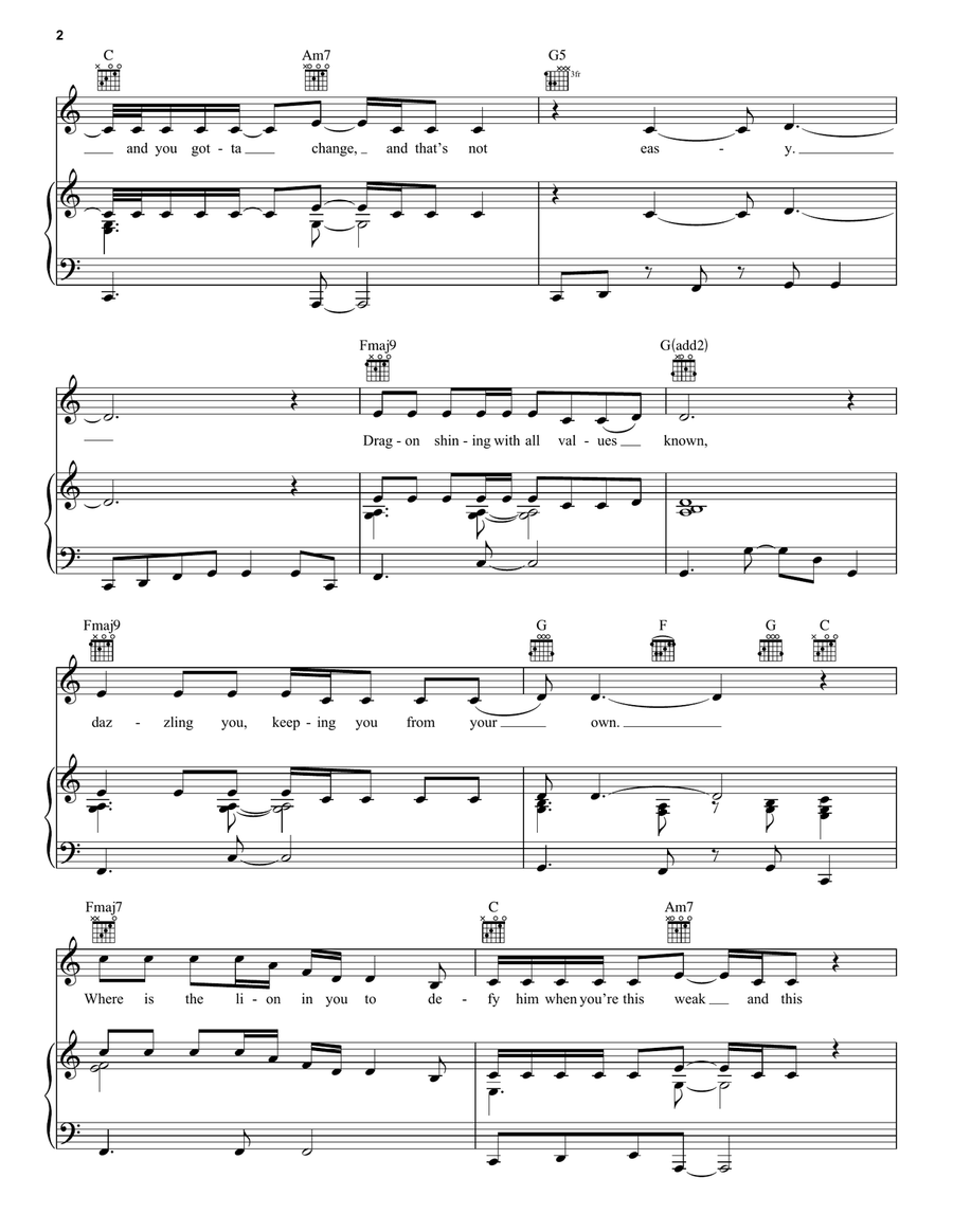 Trouble Child Trouble Child Piano, Vocal, Guitar scores gallery preview page 2