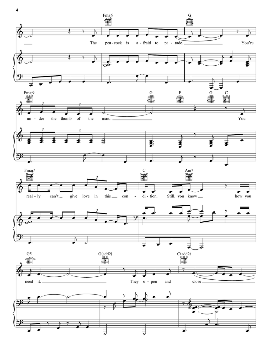 Trouble Child Trouble Child Piano, Vocal, Guitar scores gallery preview page 4