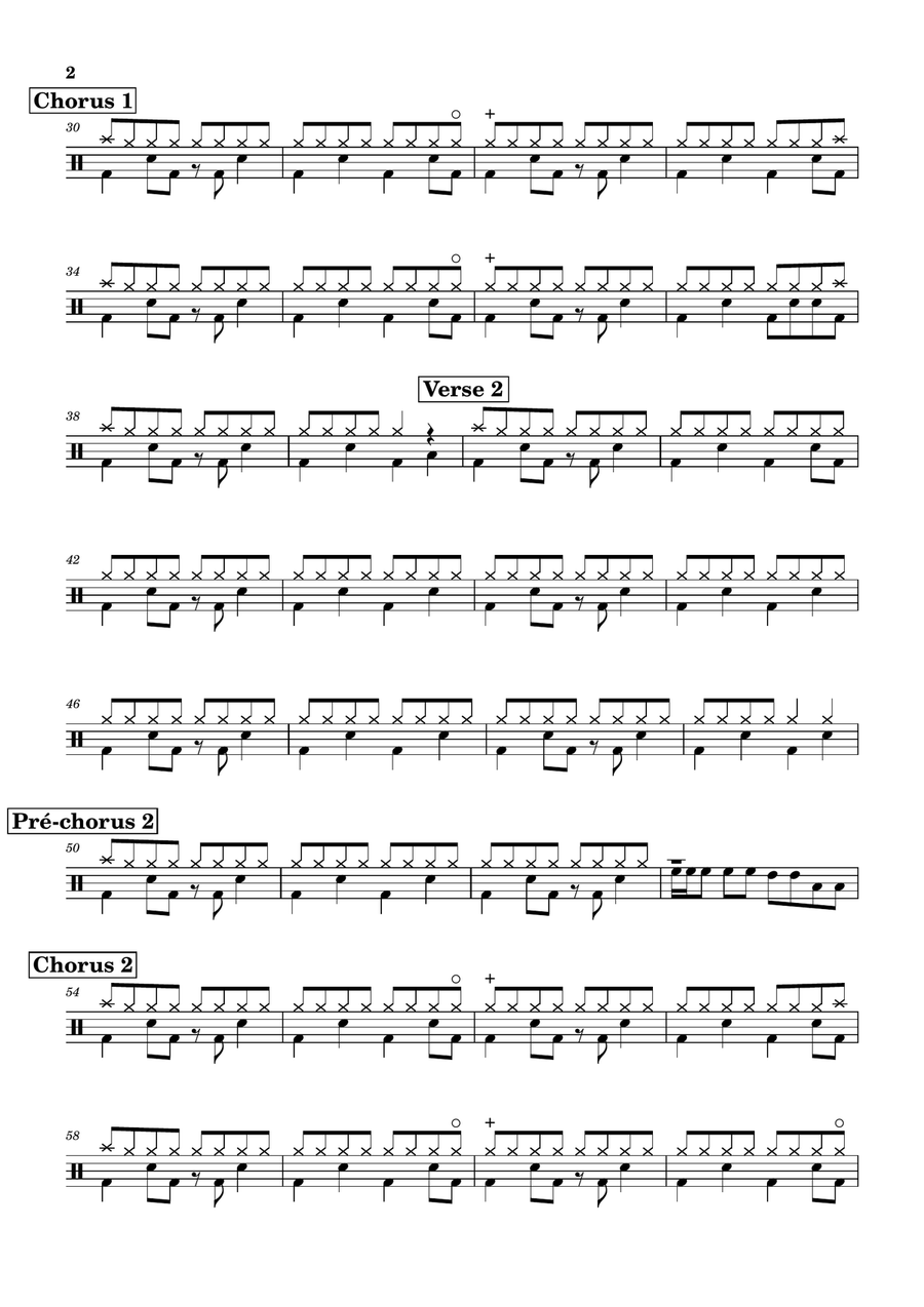 Hungry Eyes Hungry Eyes Drum Set scores gallery preview page 2
