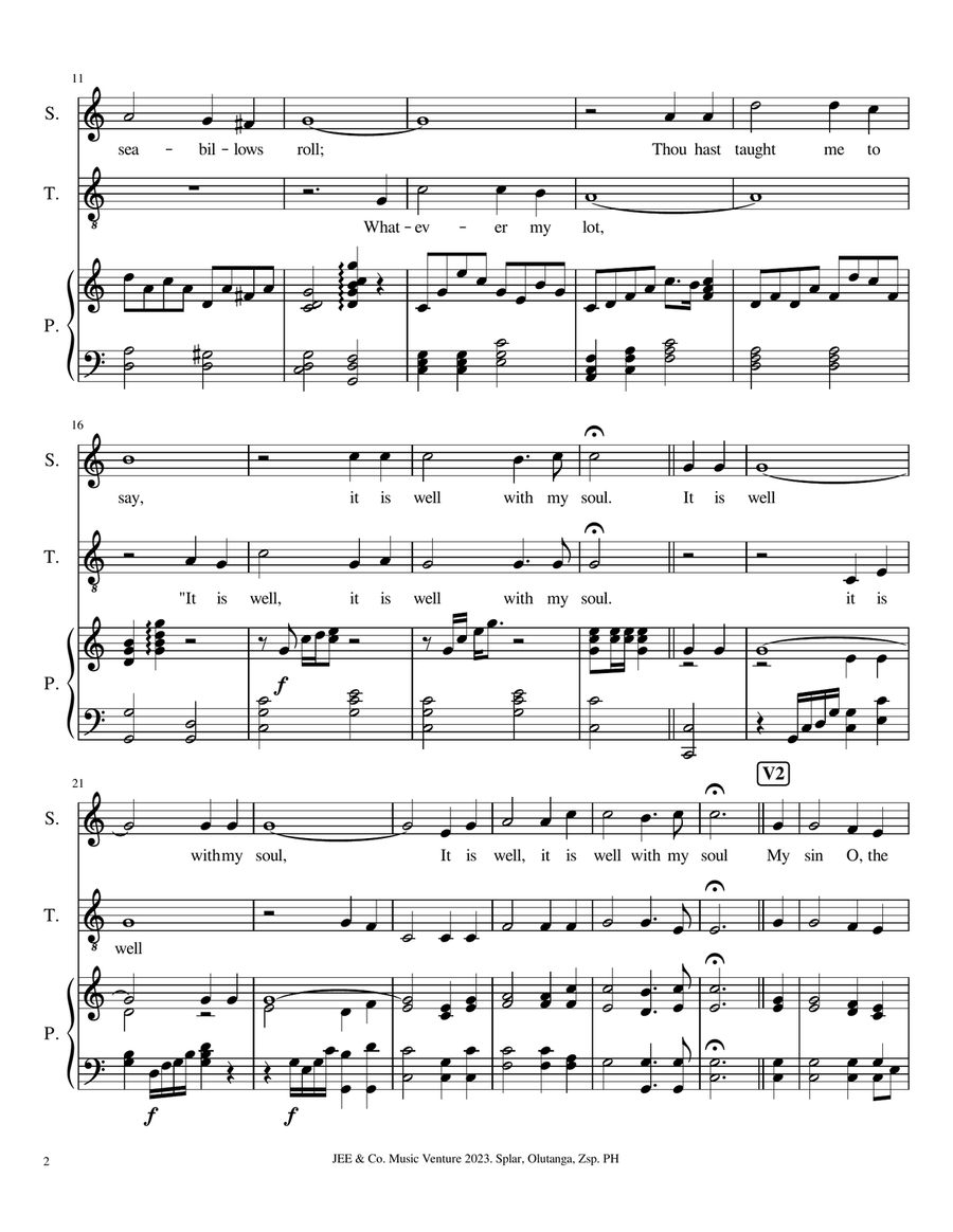 It Is Well With My Soul SA scores gallery preview page 2