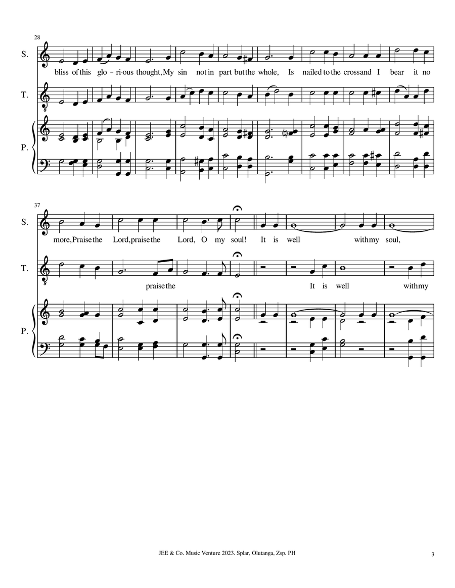 It Is Well With My Soul SA scores gallery preview page 3
