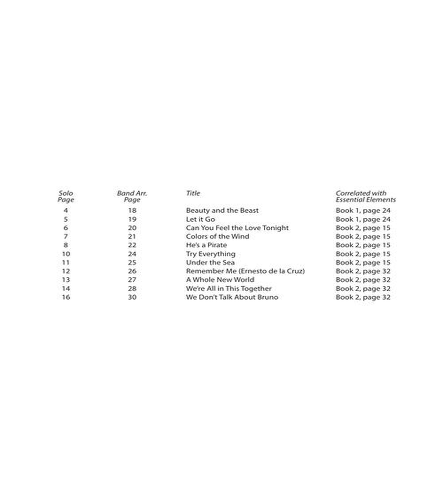 Essential Elements Disney Favorites Concert Band Methods scores gallery preview page 3
