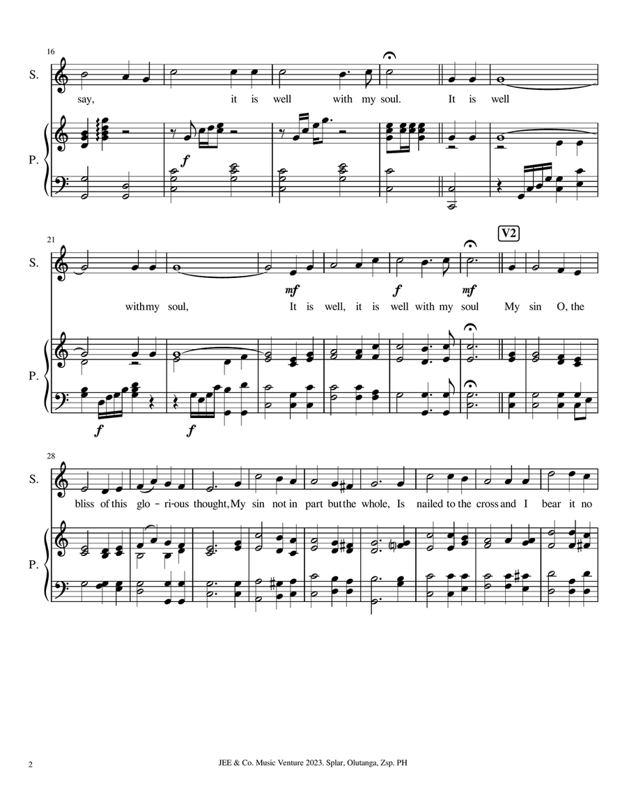 It Is Well With My Soul A Cappella scores gallery preview page 2