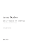 One Touch of Nature