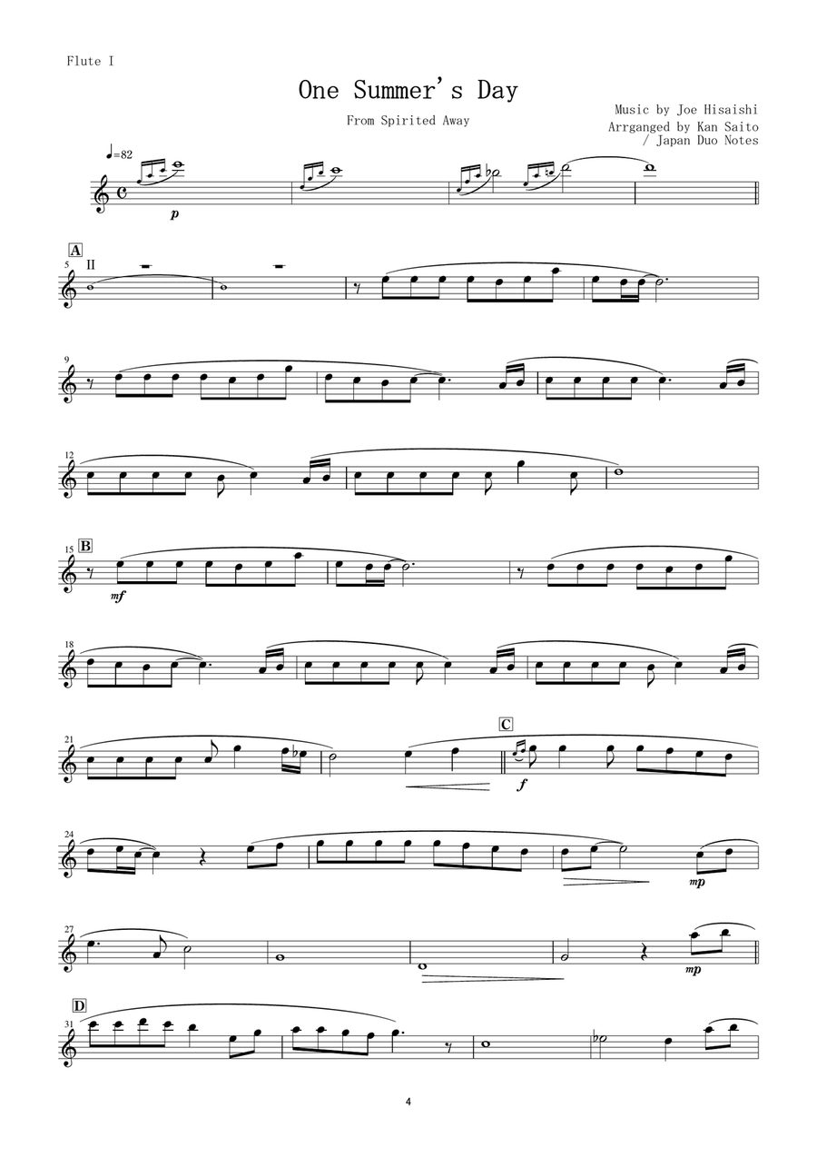 One Summer's Day Flute Trio scores gallery preview page 4