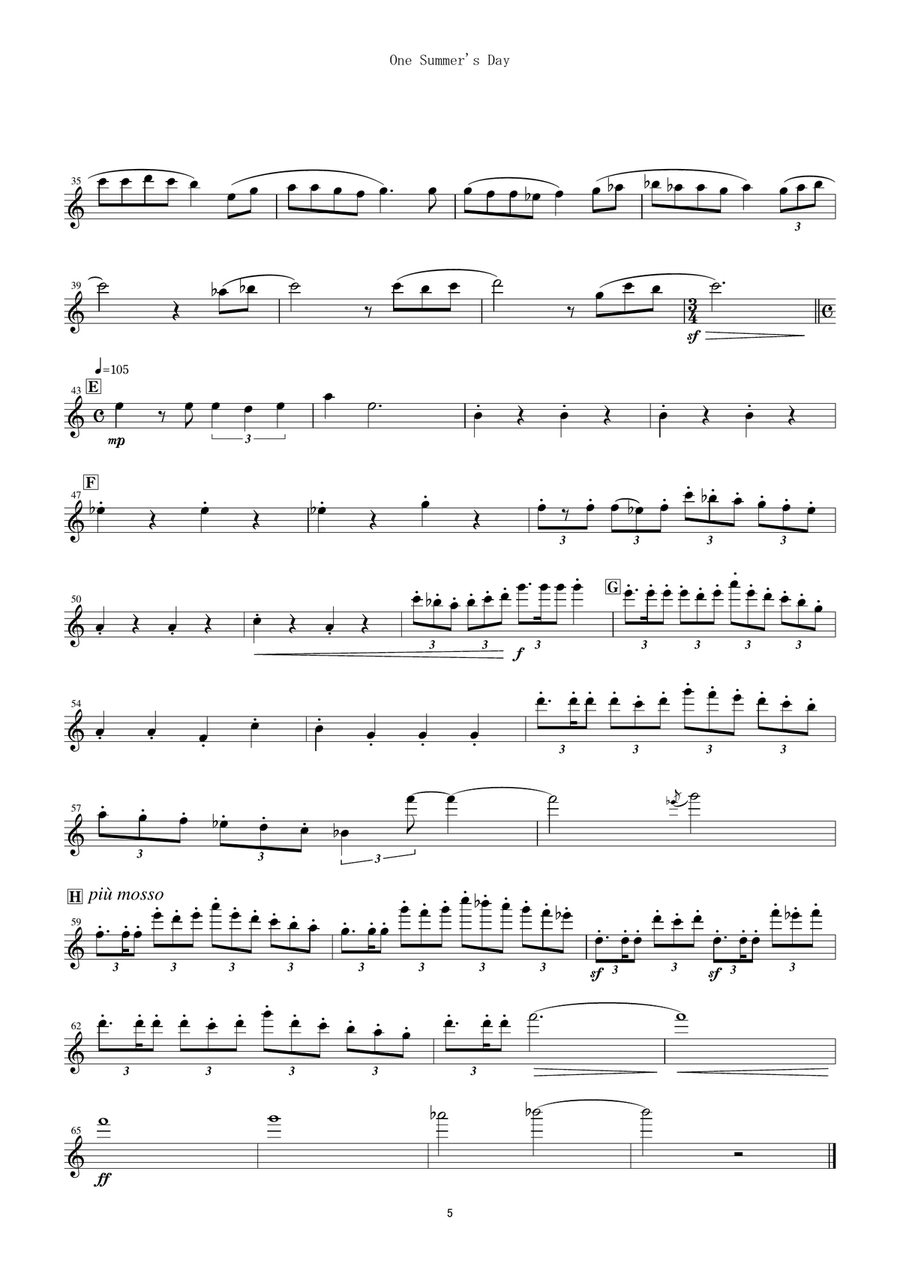 One Summer's Day Flute Trio scores gallery preview page 5