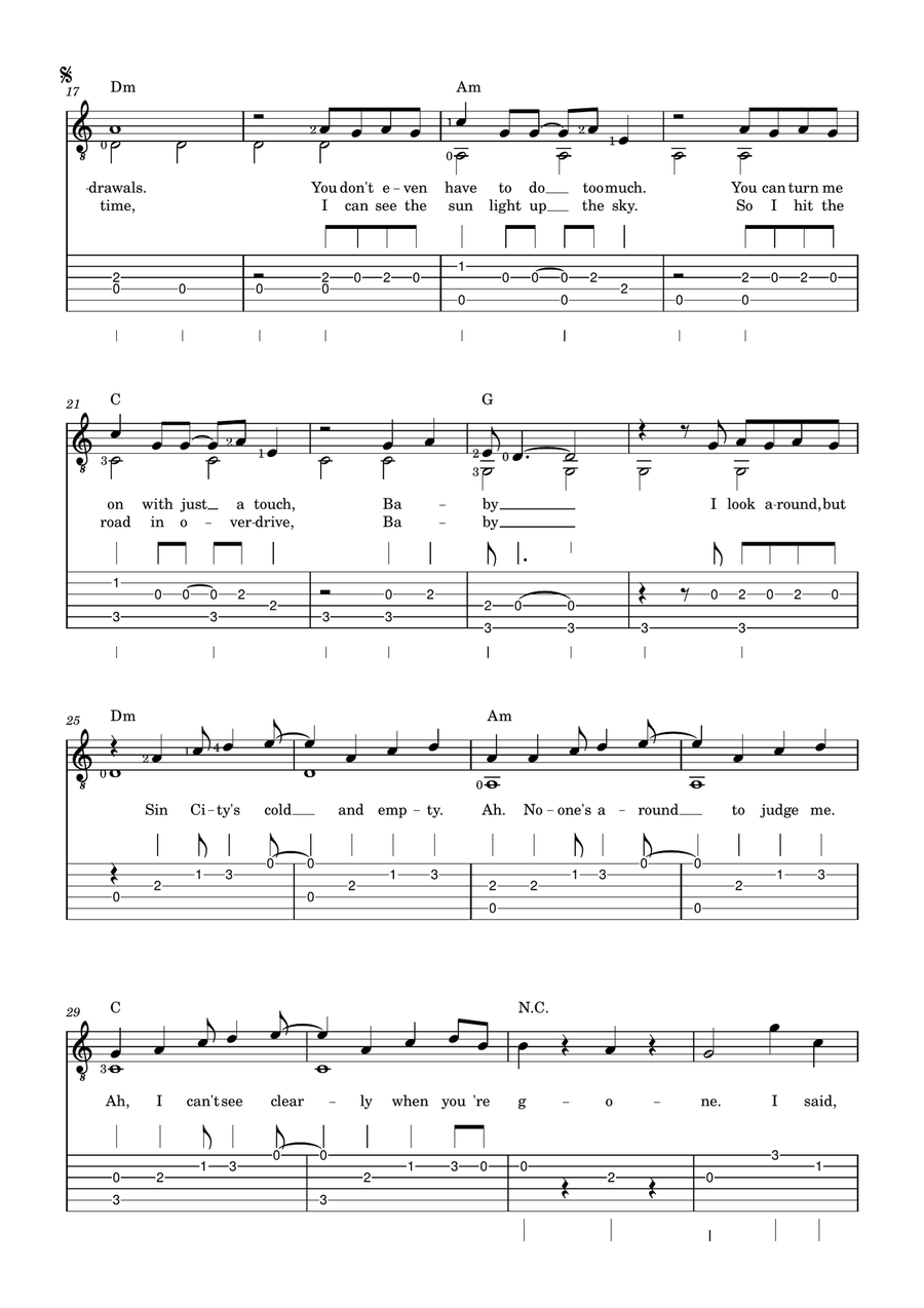 Blinding Lights Blinding Lights Acoustic Guitar scores gallery preview page 2