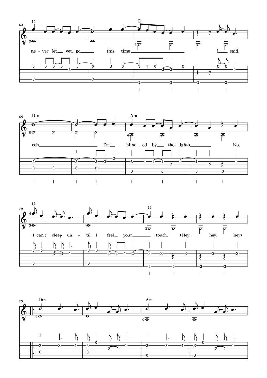 Blinding Lights Blinding Lights Acoustic Guitar scores gallery preview page 5