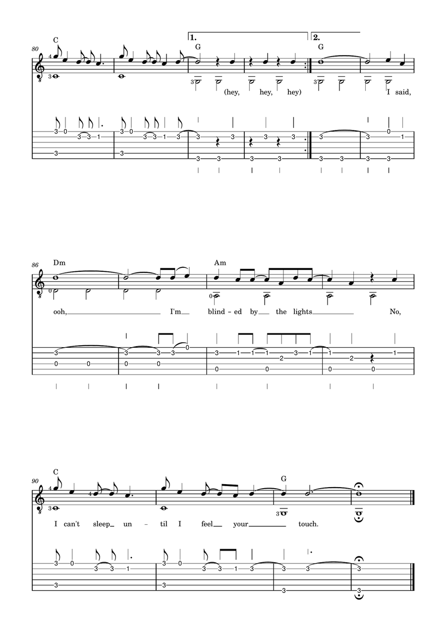 Blinding Lights Blinding Lights Acoustic Guitar scores gallery preview page 6