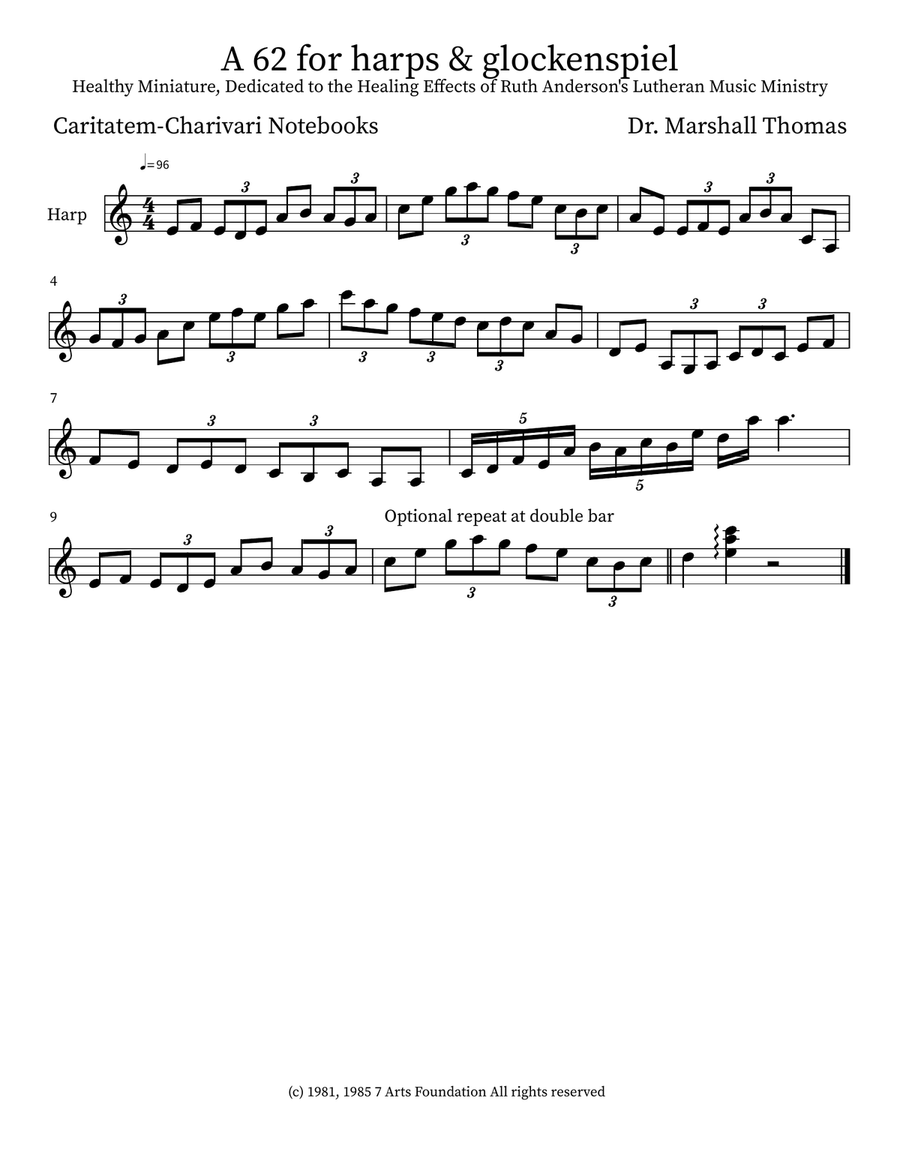 A 62 for harps & glockenspiel Glockenspiel scores gallery preview page 3