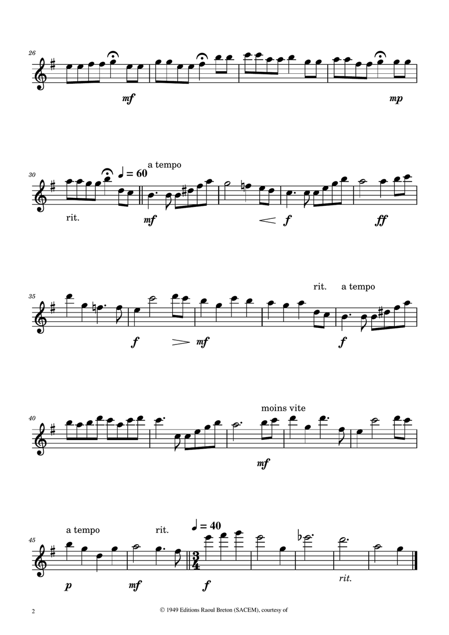 Hymne A L'amour Woodwind Trio scores gallery preview page 5