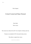 Colonel Custard and Major Mustard (Short Version)