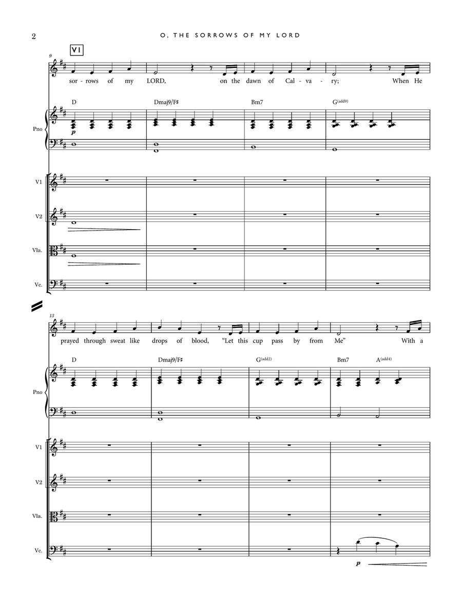 O, The Sorrows Of My LORD Small Ensemble scores gallery preview page 3