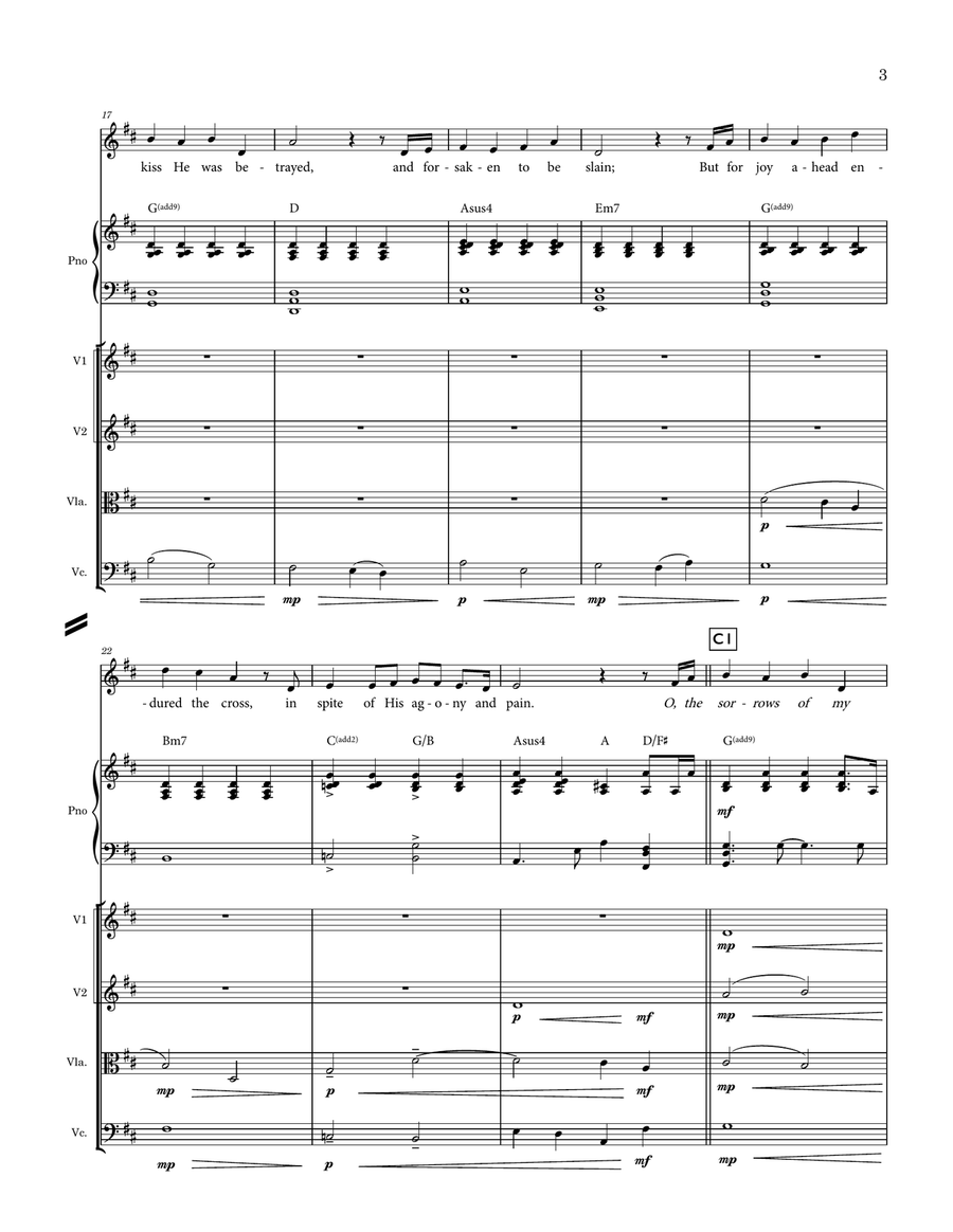 O, The Sorrows Of My LORD Small Ensemble scores gallery preview page 4