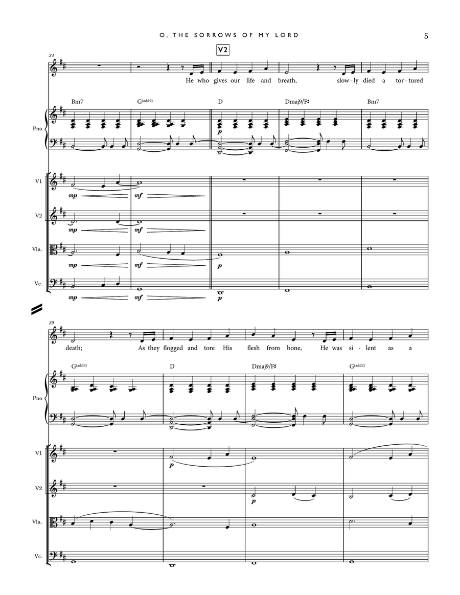 O, The Sorrows Of My LORD Small Ensemble scores gallery preview page 6