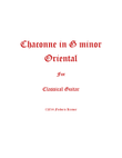 Chaconne - Oriental - in G minor - For Classical Guitar